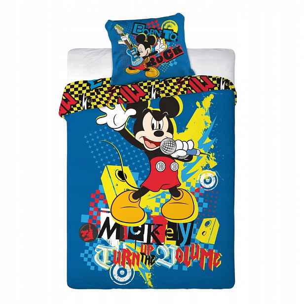 Povlečení Mickey Music 160x200 70x80 Bavlna Barevný vzor