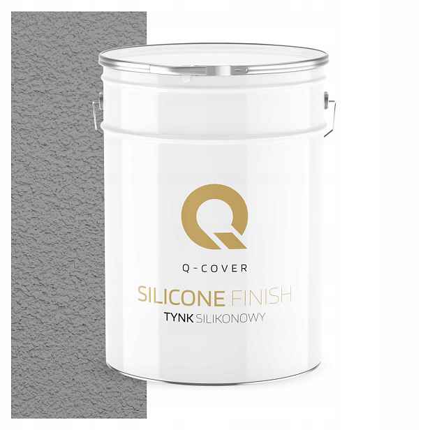 Silikonová Fasádní Omítka Šedá Platinová Šedá 15 Kg Granulace 3.0 mm F264
