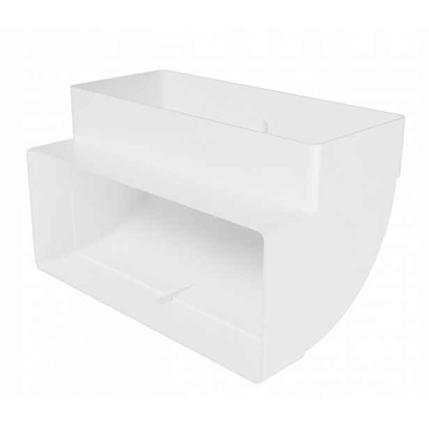Ventilační Koleno Przybysz Vertikální 90 stupňů Pvc plochého kanálu 220x90