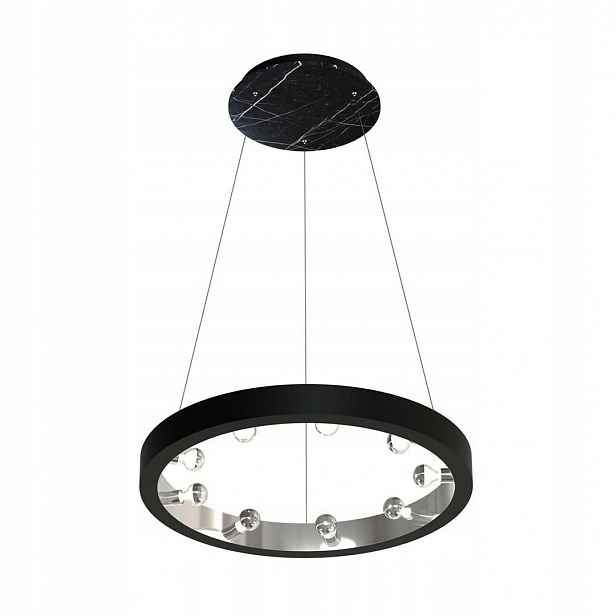 Závěsná lampa Cassiopeia Černý mramor 9xE14 70 cm Stropní Svítidlo do obývacího pokoje