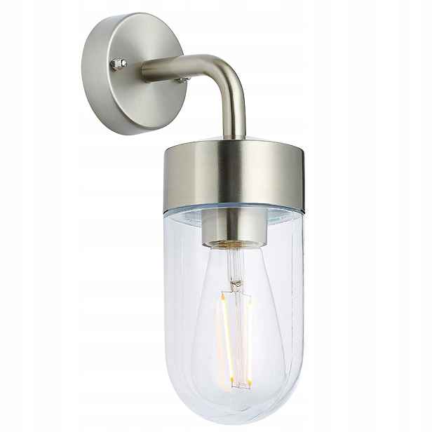 Venkovní nástěnné svítidlo stříbrné IP44 E27 40W Endon Ocel