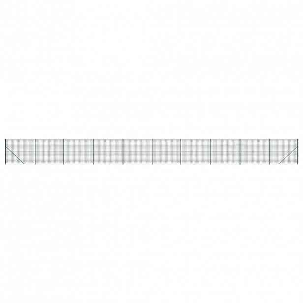 vidaXL Drátěný plot s přírubami zelený 1,8 x 25 m