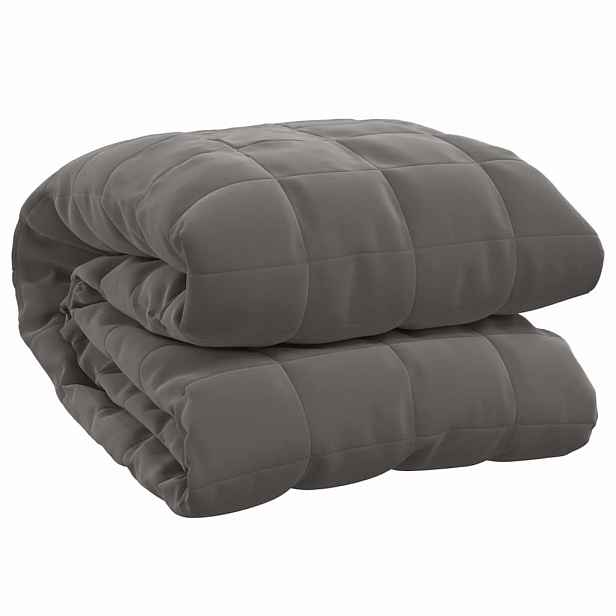 vidaXL Zátěžová deka šedá 220 x 235 cm 11 kg textil