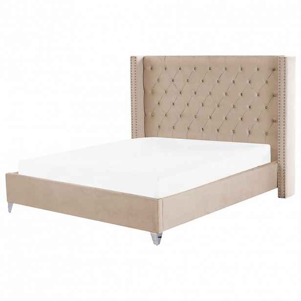 Beliani ČALOUNĚNÁ POSTEL 180/200 cm Béžová Lubbon