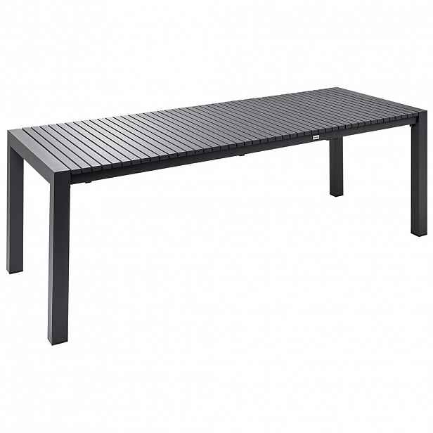 Beliani ZAHRADNÍ STŮL Vysunovací 160/220/90 cm Kov Tmavě šedý Ardesio