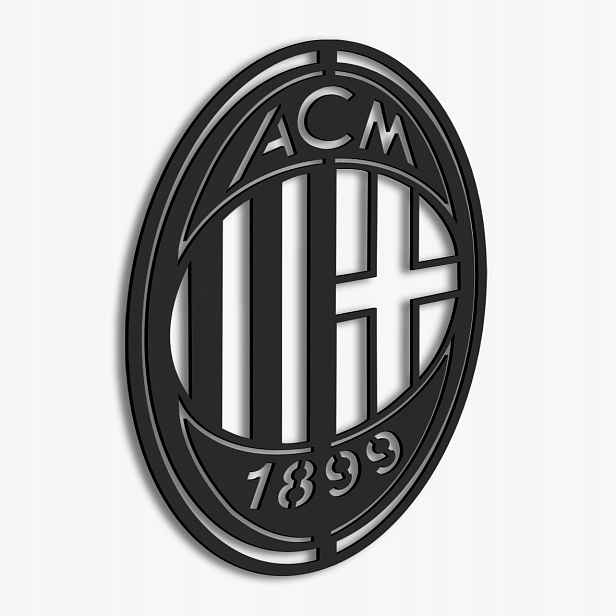 Acm Milan Herb Milan Dřevěný 3D obraz Nástěnná Dekorace Dárek