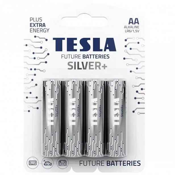 Baterie Tesla AA LR06 Silver+ 4 ks
