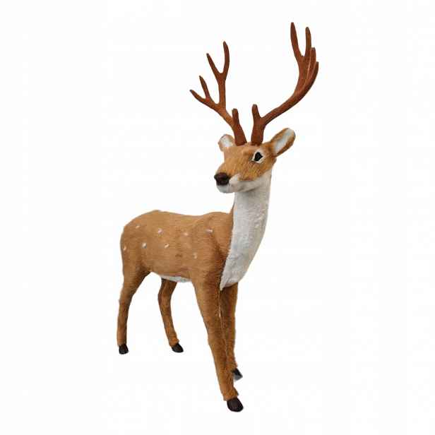 Figurka Sob Jelen Paroháč Vánoční dekorace 38 cm