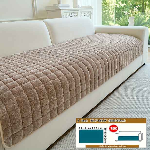TEMU [Fleece Square] 1 ks Moderní čtvercový polštář na pohovku - Měkká fleecová , protiskluzový a vhodný pro domácí mazlíčky, pratelný v pračce,