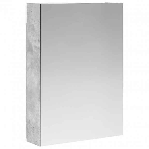 vidaXL Koupelnová zrcadlová skříň Betonově šedá 50 x 14,5 x 70 cm