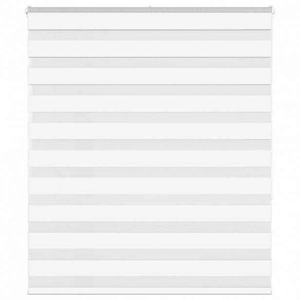 vidaXL Zebra roleta bílá 135x150 cm šířka látky 130,9 cm polyester
