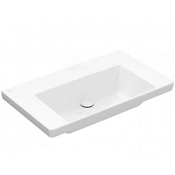 Villeroy & Boch Subway 3.0 - Umyvadlo 80x47 cm, bez přepadu, bez otvoru pro baterii, alpská bílá 4A708301