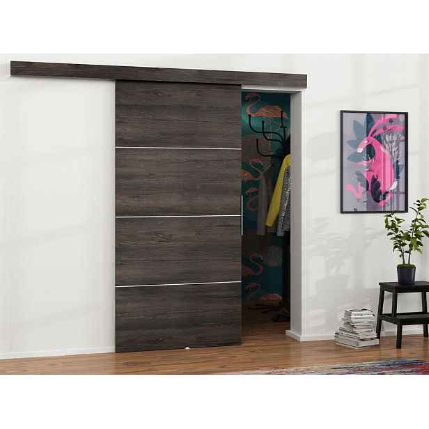 Posuvné interiérové dveře VIGRA 2 - 70 cm, jasan tmavý
