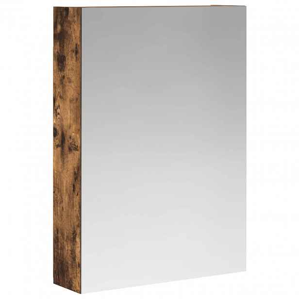 vidaXL Koupelnová zrcadlová skříň Kouřový dub 50 x 14,5 x 70 cm
