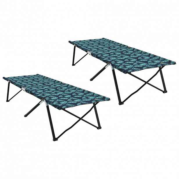 vidaXL Skládací kempingová postel List 2 ks Les 206 x 76 x 74 cm