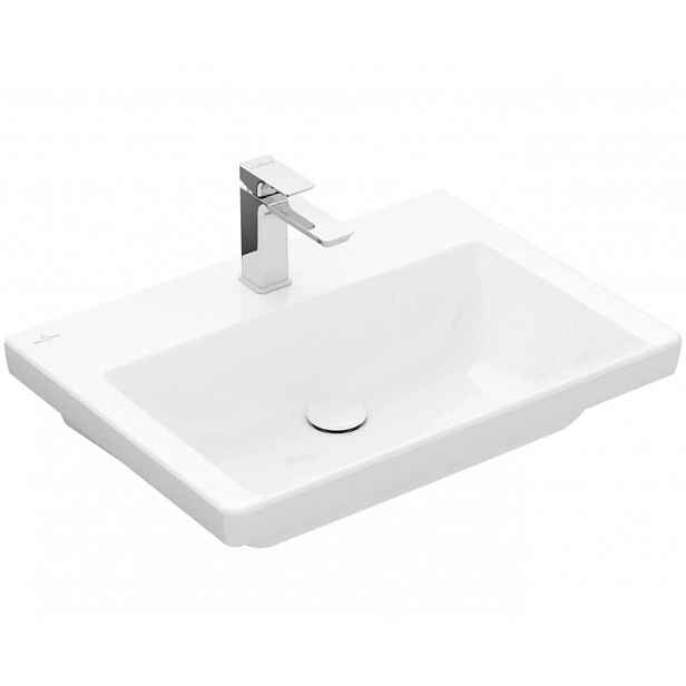 Villeroy & Boch Subway 3.0 - Umyvadlo 65x47 cm, bez přepadu, otvor pro baterii, alpská bílá 4A706601