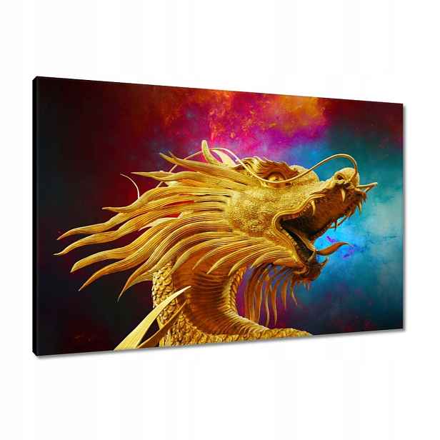 Obrazy 90x60 Zlatý drak