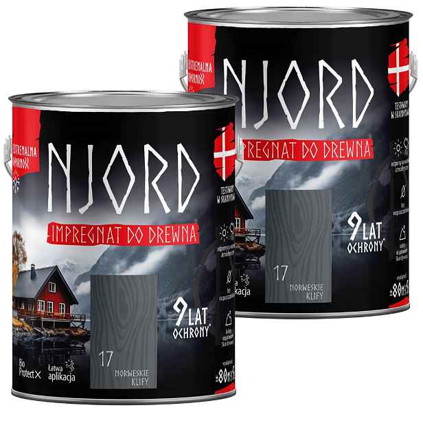 Njord Impregnat Na Dřevo 10L Norské Útesy Set 2x5L