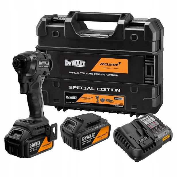 rázový utahovák 1/4'' 206 Nm 2x5.0 Ah 18V Xr Dewalt [DCF86MP2T-QW] Mclaren