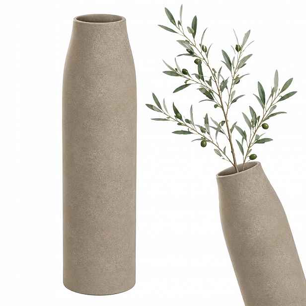 Velký Vysoký Květináč 90 CM Béžový Macchiato Na Terasu Do Obývacího Pokoje