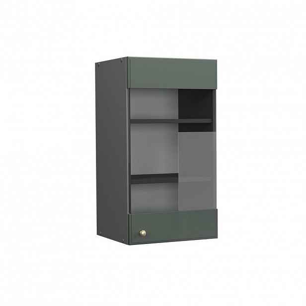 Vicco SKLENĚNÁ KUCHYŇSKÁ SKŘÍŇKA Fame-Line Zelená zlatá země 40 cm