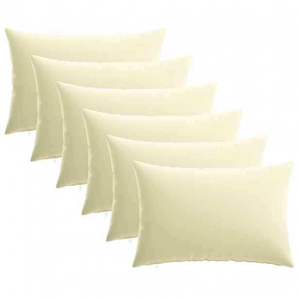 vidaXL Povlak na polštář 6 pcs HEERLEN Krémová 30 x 50 cm Polyester
