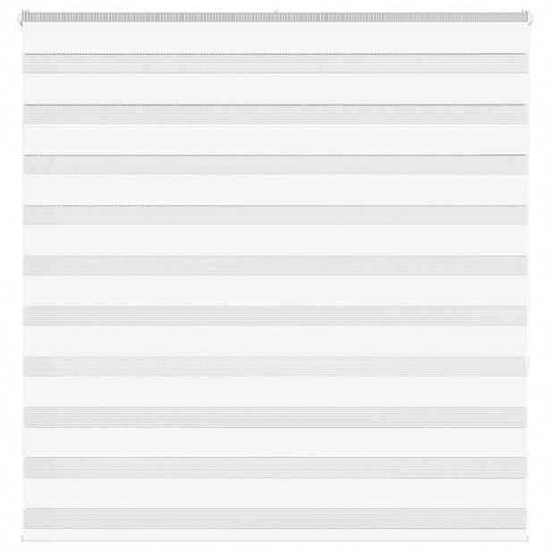 vidaXL Zebra roleta bílá 145x150 cm šířka látky 140,9 cm polyester