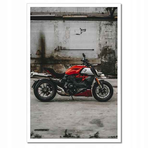 Plakáty v rámu 40x60 Červené Ducati Motocykl
