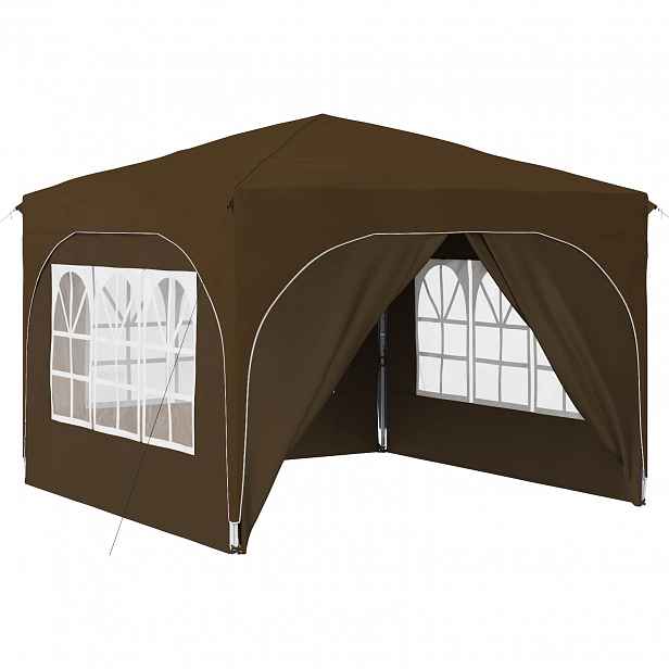 vidaXL Párty stan s výsuvným stánkem 290 x 290 x 245 cm Taupe