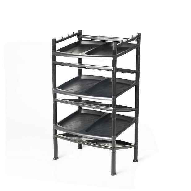 Botník 6 pater Black 52 x 34 x 91 cm