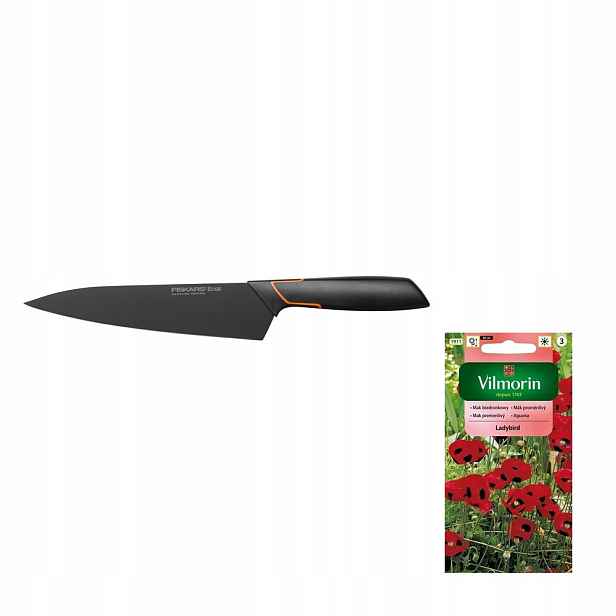Fiskars Edge Nůž na sekání zeleniny masa 19 Cm +dárek semena