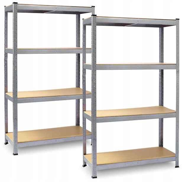 Kovový skladový regál sada 2 ks 150 x 75 x 30 cm Plonos PL-700