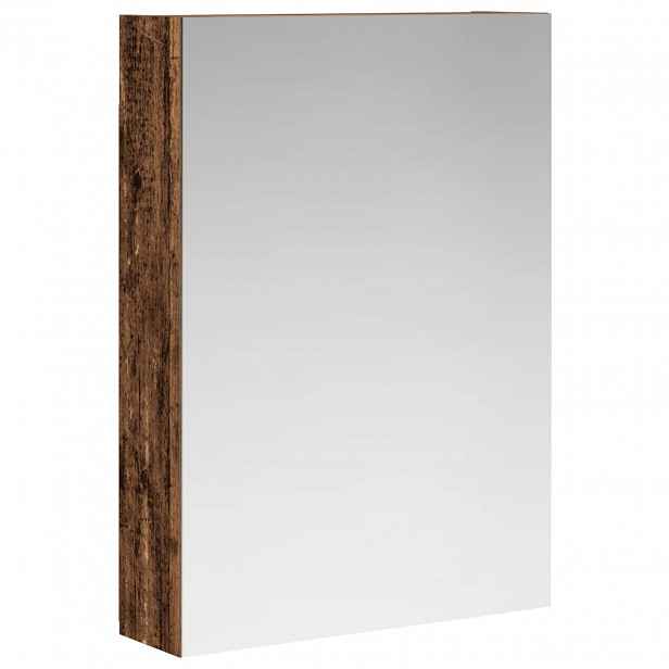 vidaXL Koupelnová zrcadlová skříň Staré dřevo 50 x 14,5 x 70 cm