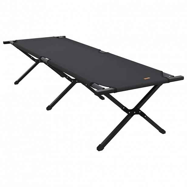 vidaXL Skládací kempingová postel Černá 193 x 69 x 45 cm