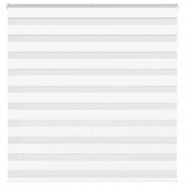 vidaXL Zebra roleta bílá 150x150 cm šířka látky 145,9 cm polyester
