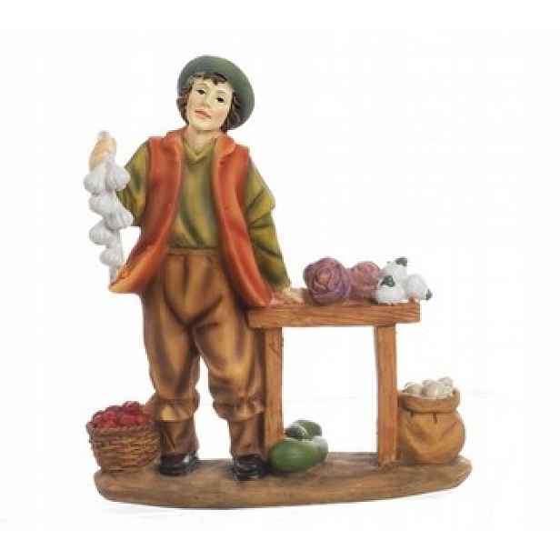 Figurka na zdobení Betlému „Prodejce zeleniny“ – pro figurky o výšce 15 cm
