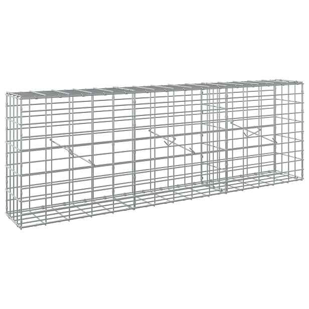 vidaXL Gabion s drátem 3,5 mm a síťkou 5x10 cm 150x20x50 cm