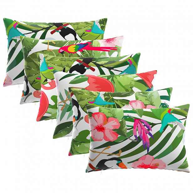 vidaXL Povlak na polštář 6 pcs HEERLEN Vícebarevný 30 x 50 cm