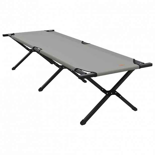 vidaXL Skládací kempingová postel Šedá 193 x 69 x 45 cm