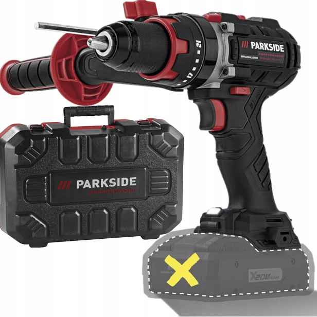 Aku Vrtačka Parkside Performance Psbsap 20-Li 20V Udar 64Nm Kufr