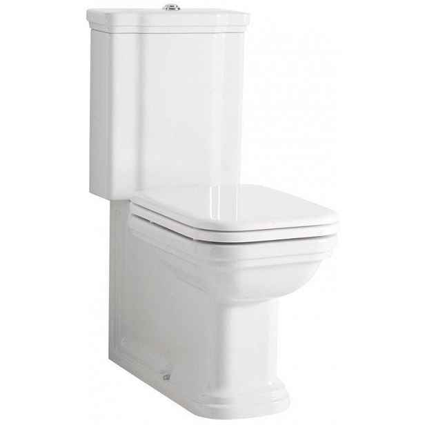 KERASAN - WALDORF WC kombi, spodní/zadní odpad, bílá-chrom WCSET04-WALDORF