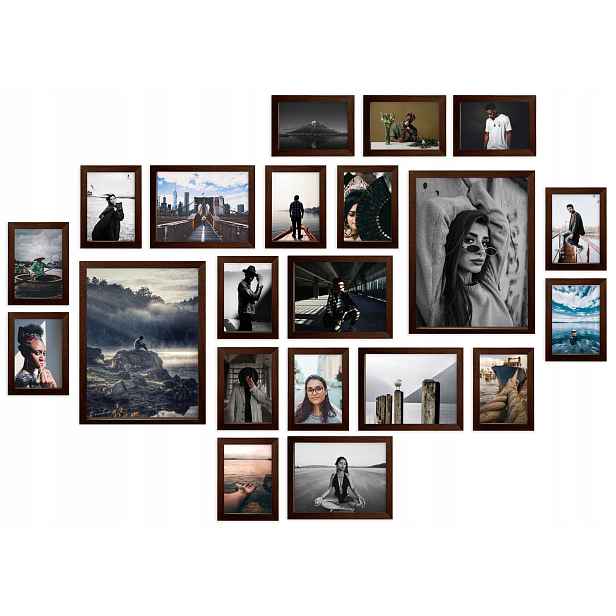 Vícerámeček Vídeň Sada rámečků na fotografie, barva wenge
