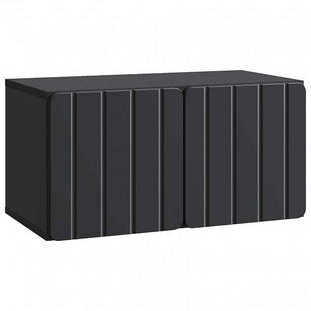 vidaXL Nástěnná TV skříň 59,5 x 31 x 30 cm Černá Kompozitní dřevo