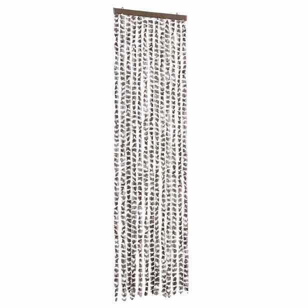 vidaXL Závěs proti hmyzu taupe a bílý 56 x 185 cm Chenille