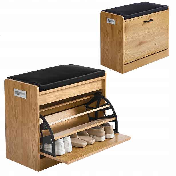 Botník Regál Do Předsíně obuv Moderní se sedákem 60 cm