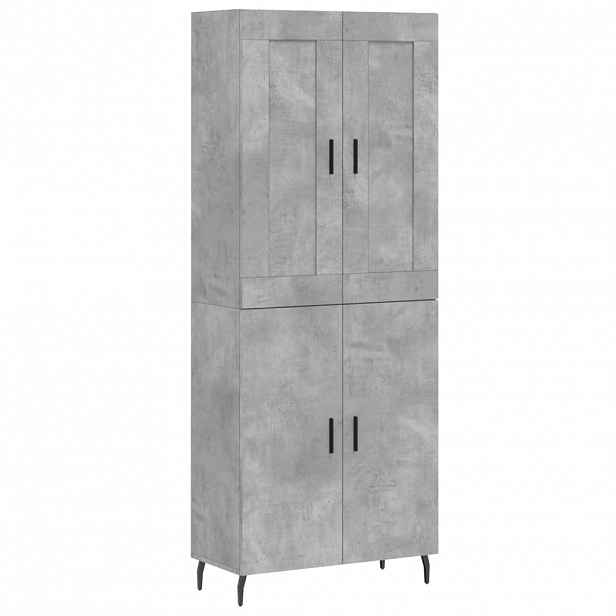 vidaXL Skříň highboard betonově šedá 69,5x34x180 cm kompozitní dřevo