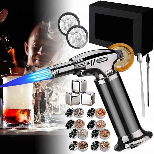 Sada Na Uzení Whisky Smoker Gadget Dárek Pro Přítele Muže 8V1