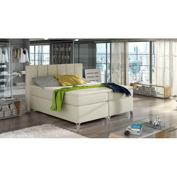 Boxspring Basilio Rozměr: 180 x 200 cm, látka: Soft 33, Varianta: Bez LED osvětlení