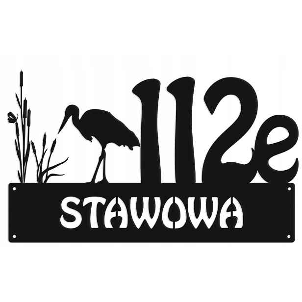 Číslo Na Dům 48 cm Tabule Adresa Ocel 2 mm Grafika 5707