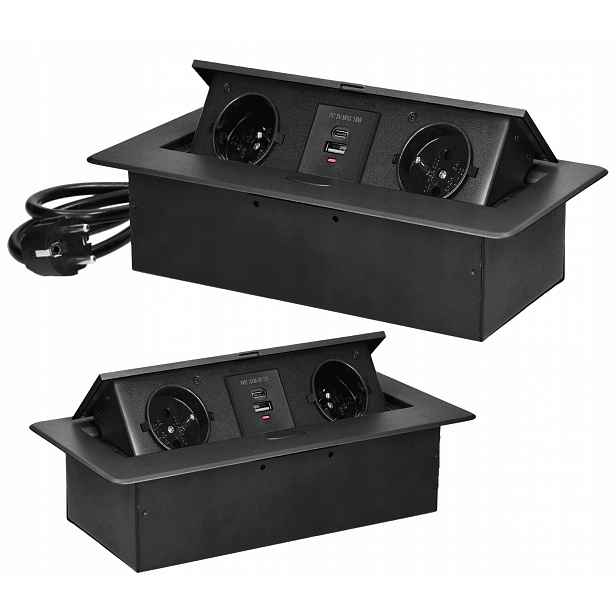 Elektrická Zásuvka, stolní Usb Orno, šedá
